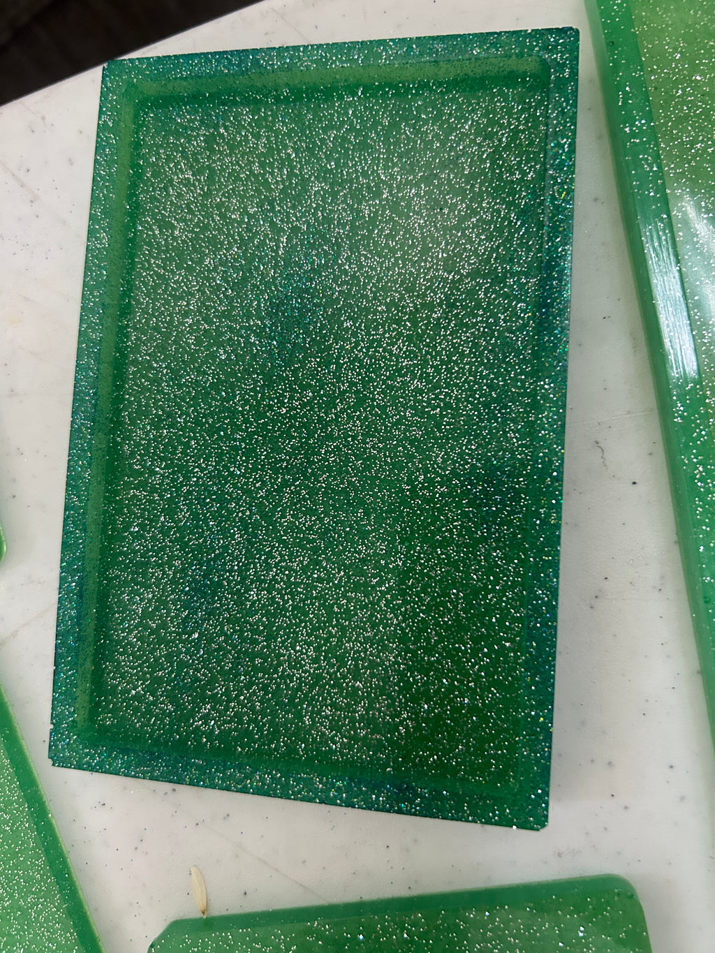 Green Sparkle Trays