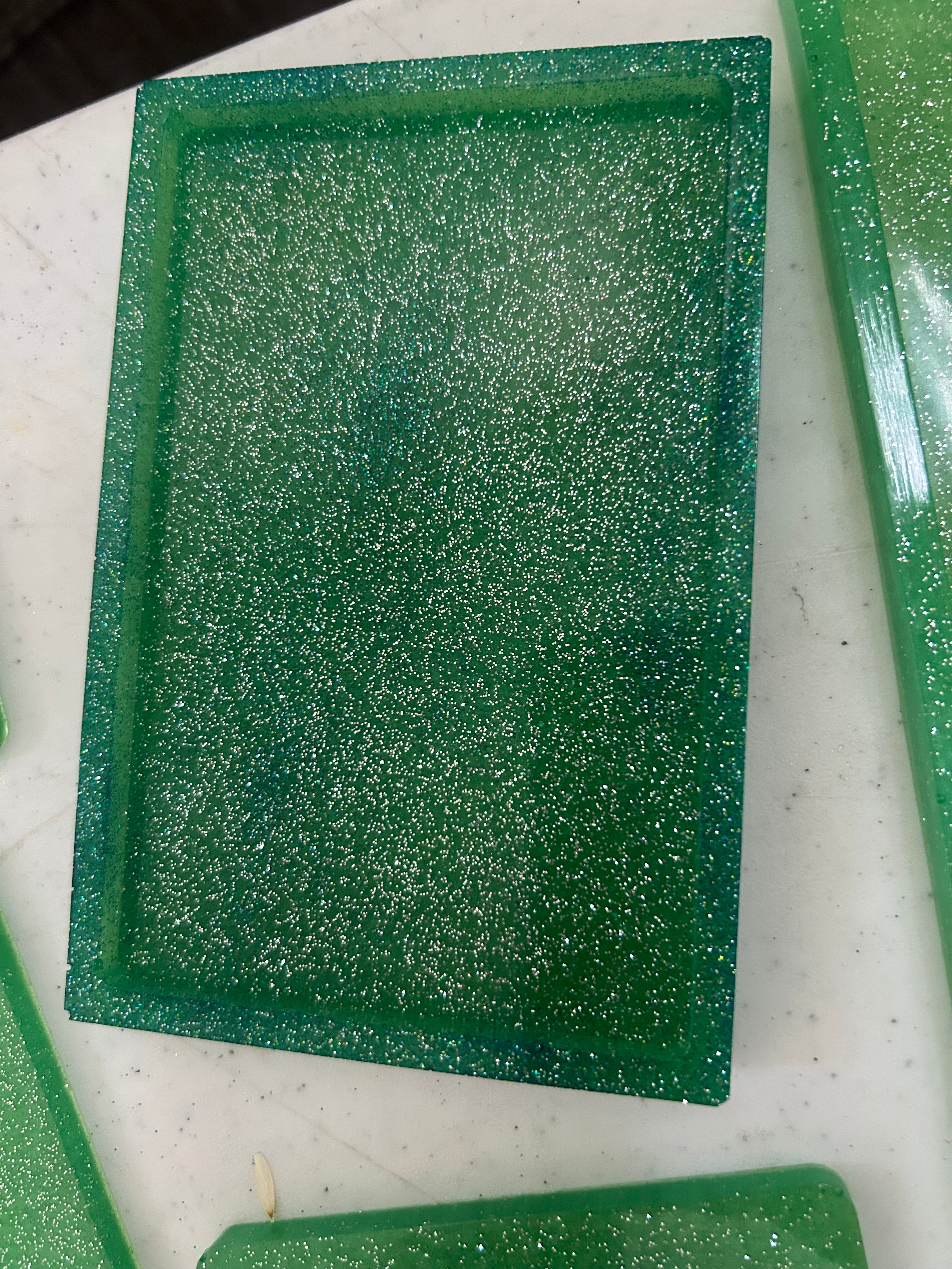 Green Sparkle Trays